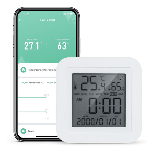 Termohigrómetro Wifi Termómetro Calendario De La Habitación