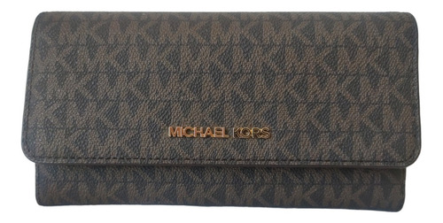 Cartera Michael Kors Grande Trifold- Jet Set-café-original