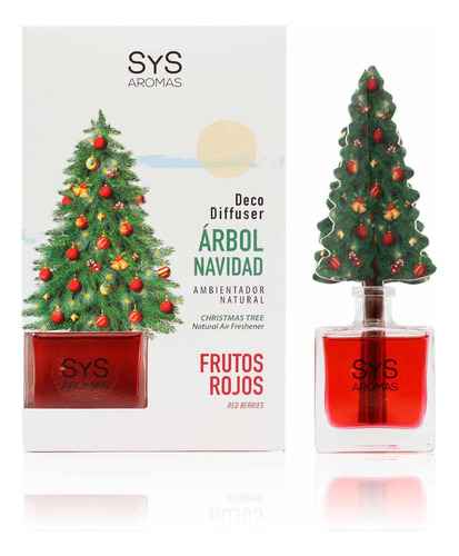 Difusor Mikado Árbol Navidad Frutos Rojos 90ml Sys Aromas