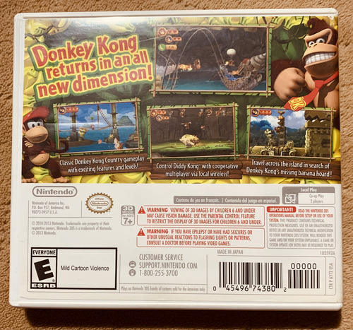 Donkey Kong Country Returns Para 3ds Físico Original (Usado)