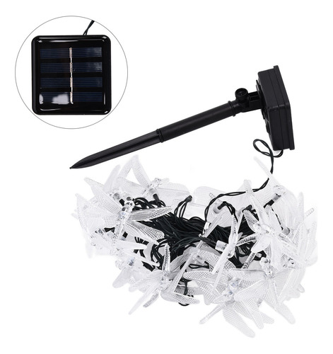 Guirnalda De Luces Solares Con Forma De Libélula, 30 Led, Al