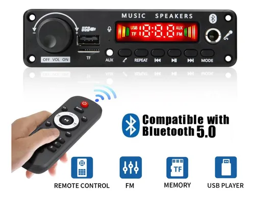 Modulo Módulo Amplificador Bluetooth 200w Usb Fm Mp3 12v Tpa