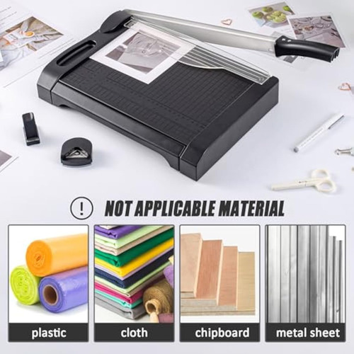 Tianse Cortador De Papel 3 En 1, Guillotina Con