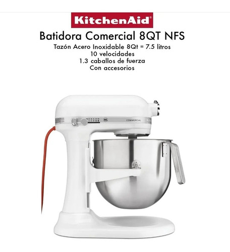 Batidora Comercial Kitchenaid 7.5 Litros