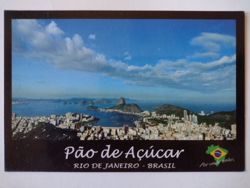 Postal Recuerdo De Brasil Del Pan De Azúcar 