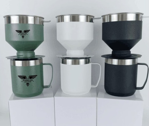 Cafetera Camping Acero Inoxidable Con Vaso Termico Legion