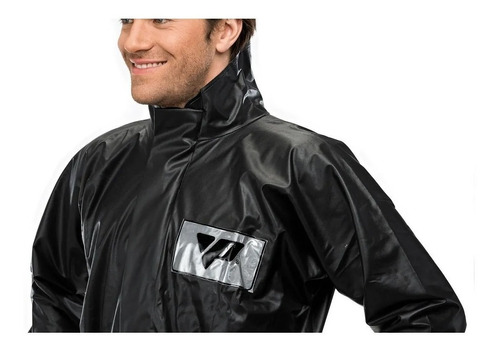 Capa De Chuva Motoqueiro Pvc Impermeável Moto Pantaneiro