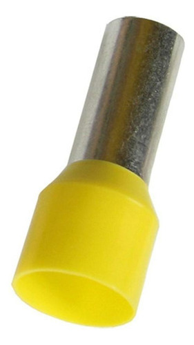 Kit 20 Pçs Terminal Tubular Ilhós 25mm Pré Isolado Amarelo