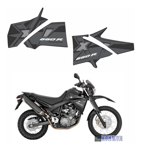 Kit Adesivos Moto Yamaha Xt 660r 2008 Preta