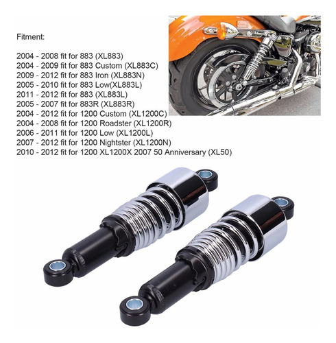 Par De Amortiguadores De Motocicleta De 10,5 Pulgadas, Ajust