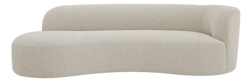 Divã Recamier Orgânico Tokyo 180cm Lado Esquerdo Linho Cor Bege