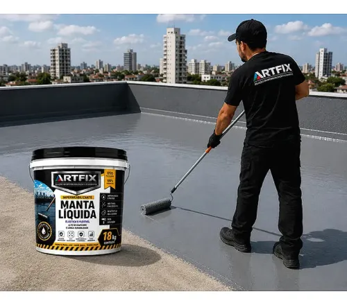 Manta Liquida Emborrachada 18kg Impermebilizante Premium