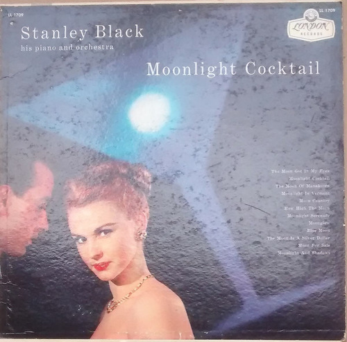 Stanley Black 1957 Lp Moonlight Cocktail Printed Usa