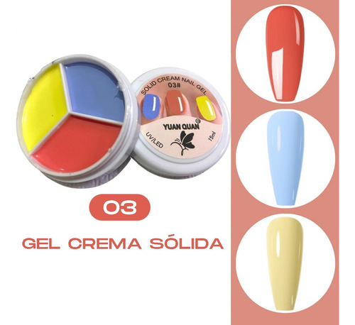 6 Colores Gel Solido En Crema Semipermanente Esmalte De Uñas Mix 2