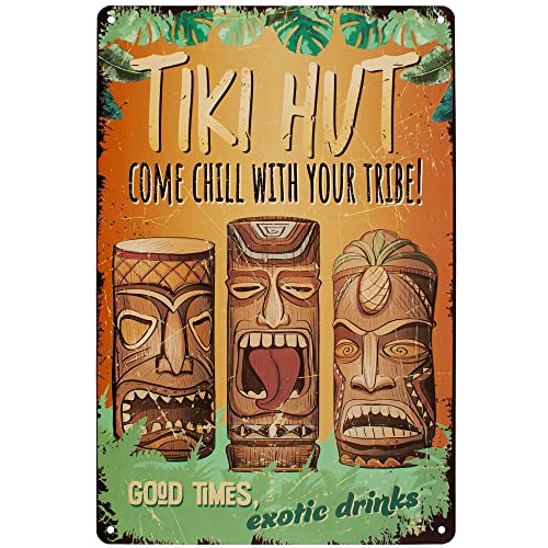 Letrero Tiki Bar, Decoración De Bar Tiki Para Exteriores, Ti