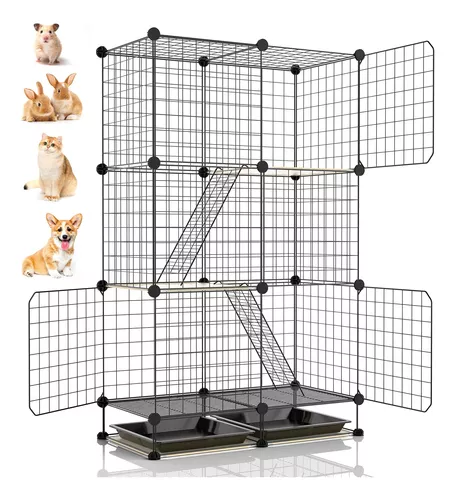 Corral Cerco Reja Jaula para Mascota 60 x 60cm Conejo Gatos Perros