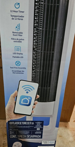 Ventilador De Torre Omnibreeze C/ Control Wifi Blanco 4 Modo