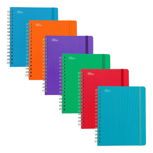 Cuaderno Printaform Forma Francesa Arcoiris 100h Pd 6 Pzas