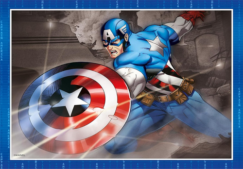 4 Rompecabezas Progresivos Marvel Avengers Clementoni Hulk
