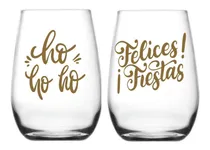 Comprar Calcos Vinilos De Corte Para Vasos Doradas Letra Navidad X10