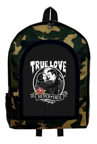 Mochila Camuflada Los Locos Adams Addams Modelo 12