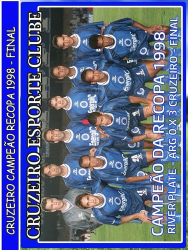 Dvd Cruzeiro Campeão Recopa Sul Americana  1998 - Final