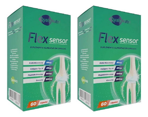 Kit Qualynutri Flex Sensor Com 2 Caixas De 60 Cápsulas Cada Sem Sabor