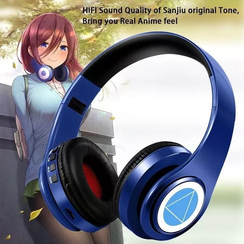 Auriculares inalámbricos Bluetooth HiFi Nakano Miku, color azul