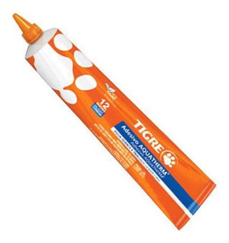 Adesivo Cola 17 Gr Bisnaga Aquatherm Tigre Cor Laranja