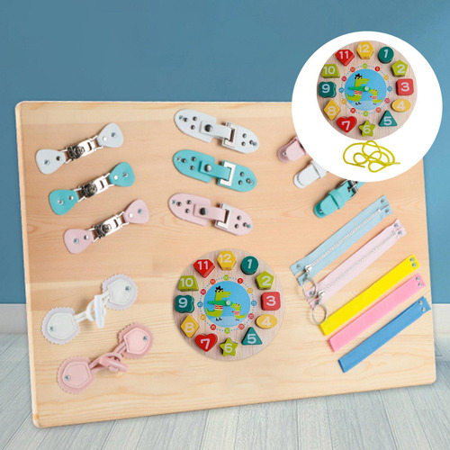 Sensory Busy Boards Accesorios Reloj Con Cuentas De Madera