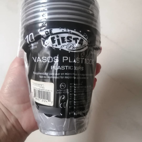 Paquete De 10 Vasos En Tono Plateado De 12 Onzas O 360ml 