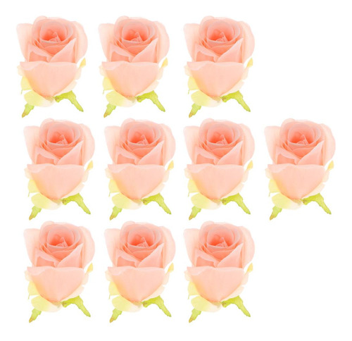 10 Cabezas De Flores De Tela De Seda Artificial Para Fiestas