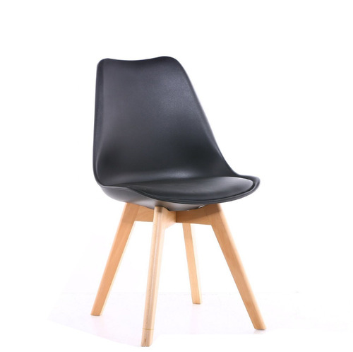 Silla Eames Tulip Con Almohadon Base De Madera Colores