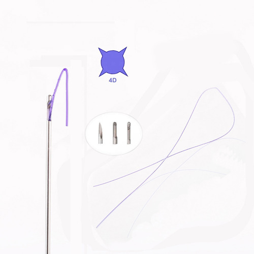 Imagen 4 de 4 de Hilos Tensores Espiculados 4d, Con Cannula En L