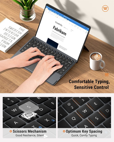 Moko Teclado Bluetooth Estuche Papel Similar Para Tablet