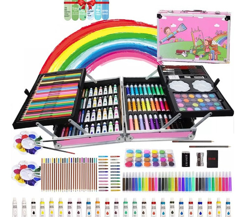 Set De Arte Profesional Niños Dibujo Color Marcadore 145pcs