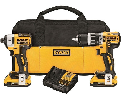 Taladro Percutor Y Atornillador De Impacto Dewalt Dck287d2 Color Amarillo