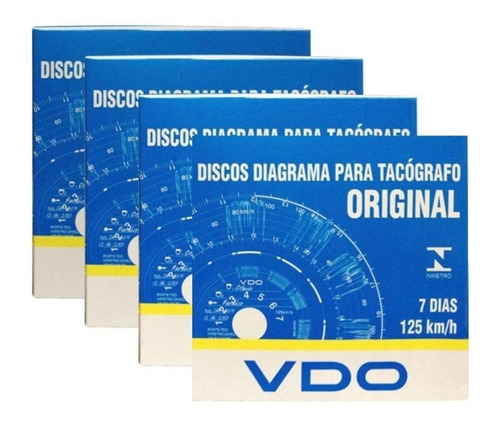Disco Tacógrafo Vdo Original 125km 7 Dias Semanal 4 Cx 280d 