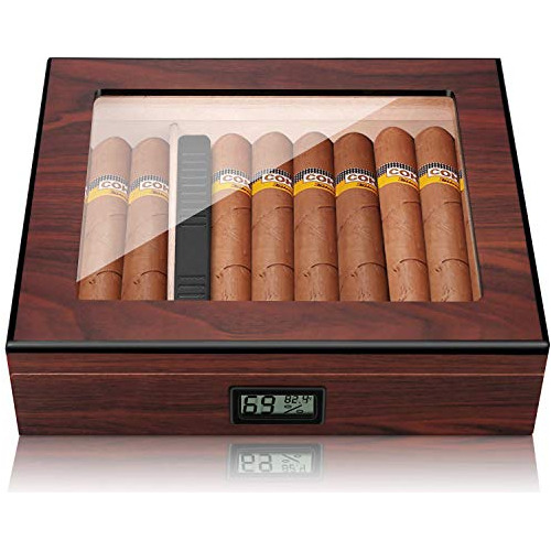 Caja De Cigarros Cubanos Humidor Con Higrometro Digital