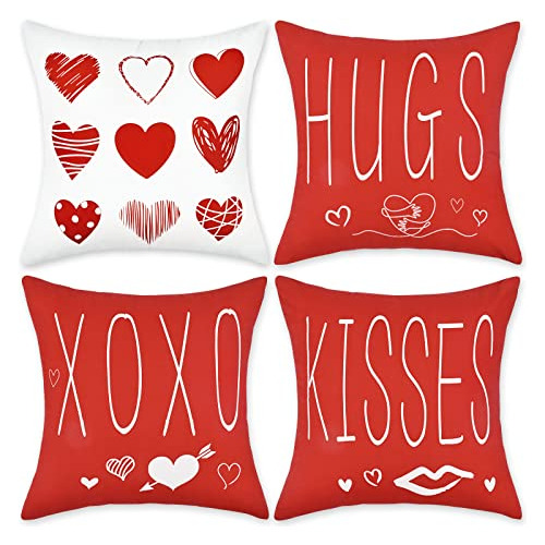 Fundas De Almohada De Día De San Valentín Feliz, Fund...