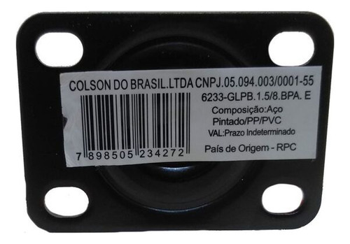 Rodízio Sem Freio Multicolorido 40mm Até 25kg Colson