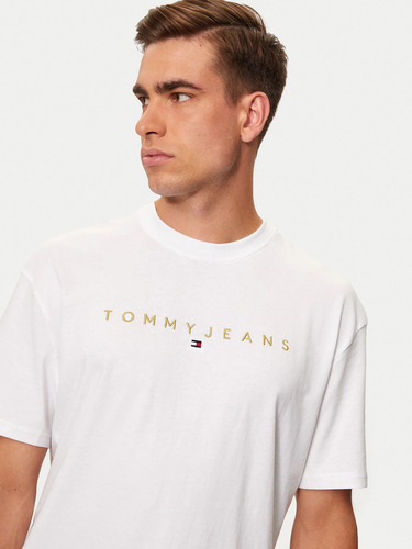 Polera Regular Fit Con Logo Bordado Blanco Tommy Hilfiger