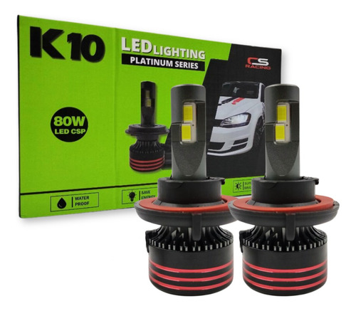 Kit De Focos Bi-led H13 Cs Racing Platinum Series K10 80w