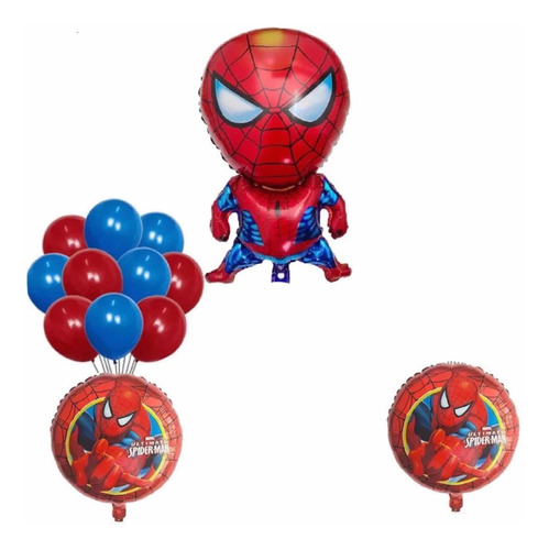 Set Globos Hombre Araña - Spiderman X 9 U.