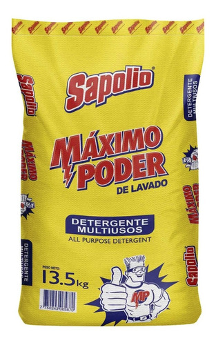 Detergente En Polvo Sapolio 13.5 Kg.