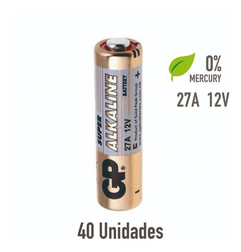 Pack 40 Pila Bateria 27a 12v Mn27 Alcalina Blister /madidino