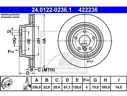 Discos Traseros Bmw 330d Sw 2008 3.0 228hp (e91) Ate Par