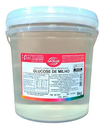 Xarope De Glucose De Milho 5kg Arcolor