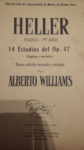 Heller, 14 Estudios Elegidos Por A. Williams