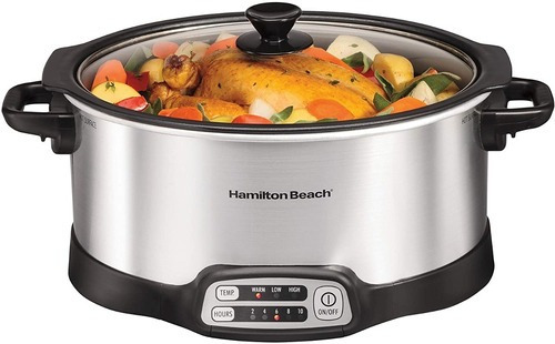 Olla De Cocción Lenta Hamilton Beach 33662 Programable, 6 L,